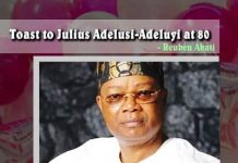 Toast to Julius Adelusi-Adeluyi at 80