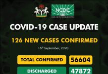 COVID-19 Updates: NCDC confirms 126 new cases, discharges 3,442 patients, announces three deaths