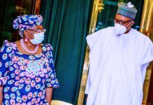 Okonjo-Iweala meets with Buhari in Aso Rock