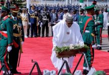 Armed Forces Remembrance Day: Buhari, Osinbajo, others lay wreaths in honour of fallen heroes