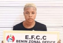EFCC arrests female internet fraud suspect