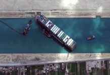 Container ship stranded in Suez Canal re-floated
