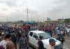 JUST IN: “Yoruba Nation” protesters storm Lagos rally, chant solidarity songs