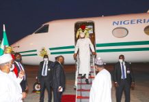 Buhari returns to Abuja from Saudi Arabia