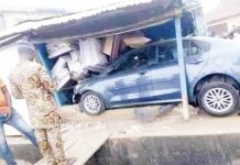 Lagos couple ram car into shops, pay for nine coffins