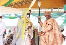 Ganduje presents staff of office to Emir of Gaya
