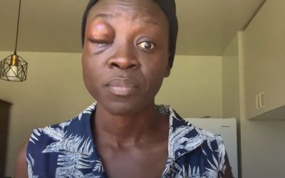 Lawlessness: British Police Officers under investigation for punching a Nigerian lady in the eyes for selling detox tea outside White Oaks Mall