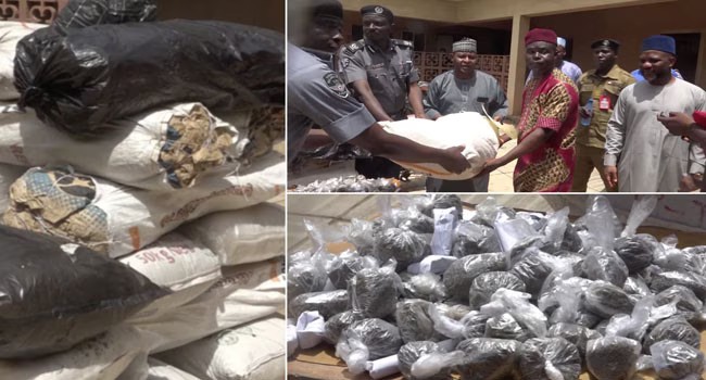 Kaduna Vigilance Service intercepts 15 bags of Cannabis from suspected drug traffickers