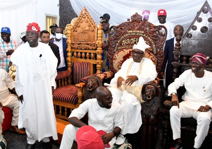 Oba of Lagos, Akiolu, receives Rhodes-Vivour, tells him magisterially “Sanwo-Olu will win”
