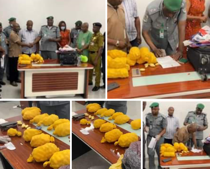 Customs hands over suspect with 11.6Kg substance suspected to be hard drugs to NDLEA