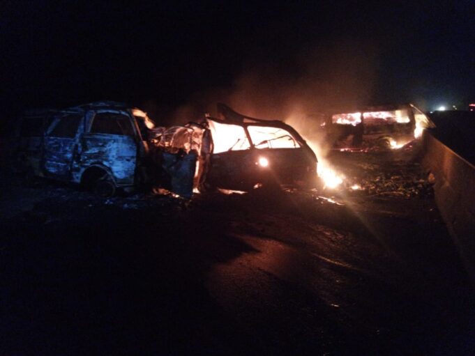 11 persons burnt to death in Lagos-Ibadan highway crash