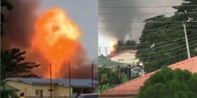 Just in: Explosion rocks gas plant near Redemption City on Lagos-Ibadan expressway