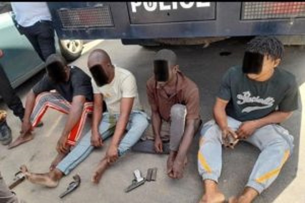 Police arrest four suspected car snatchers in Lagos