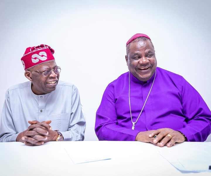PHOTOS: Tinubu parleys Northern Pentecostal Bishops