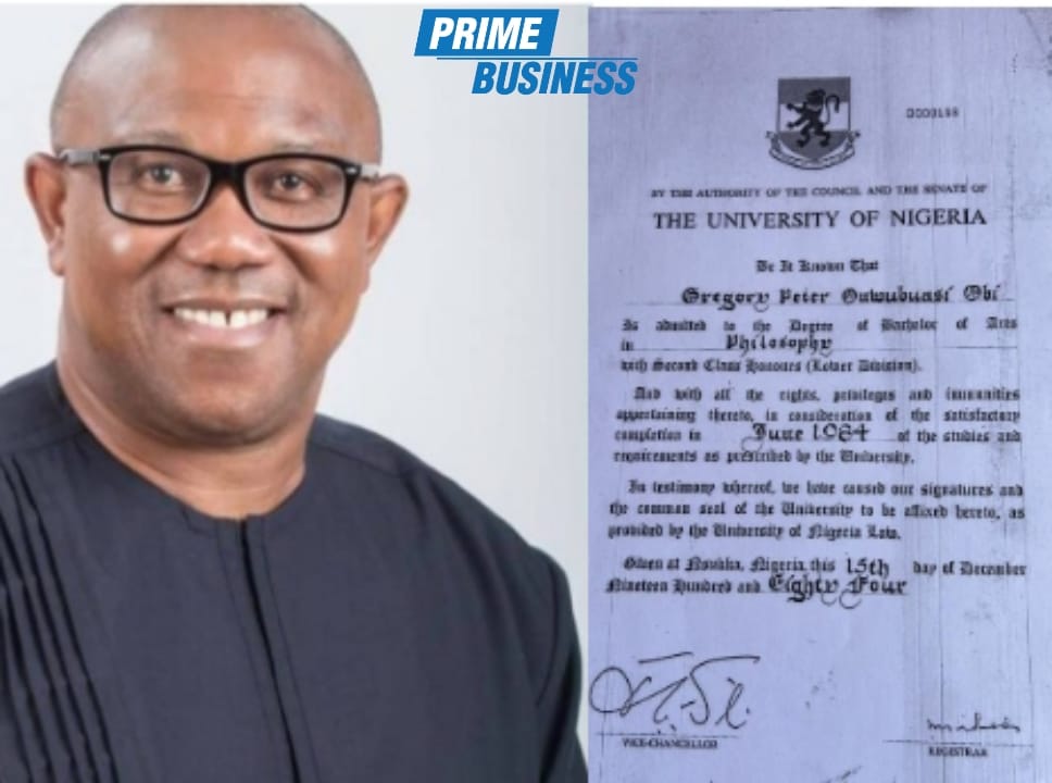 Peter Obi’s aide publishes degree result to shun traducers, challenges others whose results are doubted to publish theirs