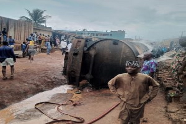 10 buildings razed as petrol-laden tanker explodes in Ogun