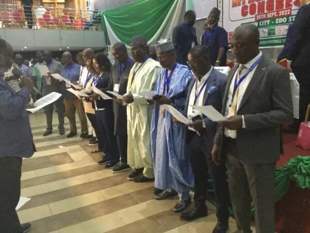 Gusau sworn in as NFF President, Anyansi-Agwu as 1st Vice President
