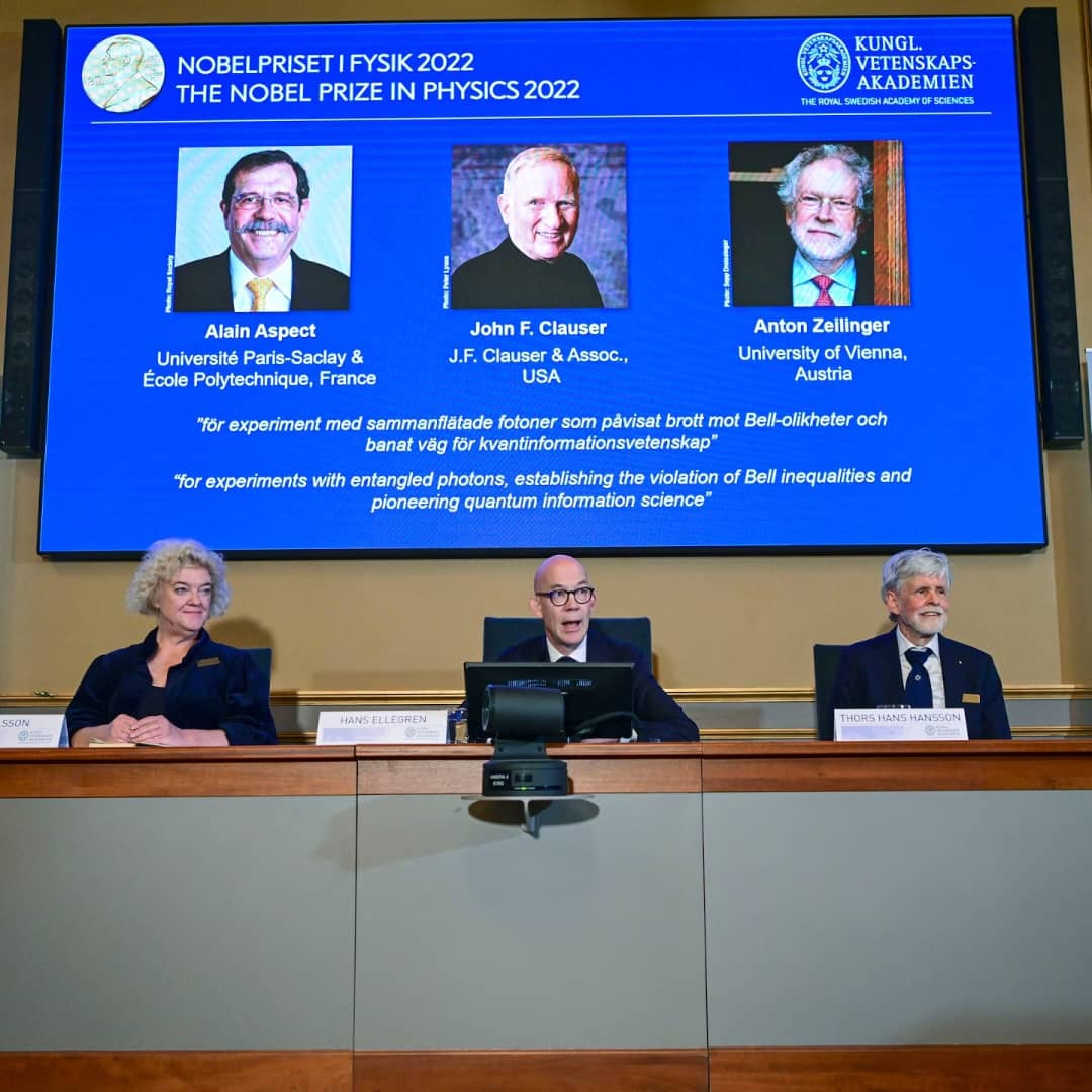 Nobel Prize in Physics is awarded to three scientists for work in Quantum Technology