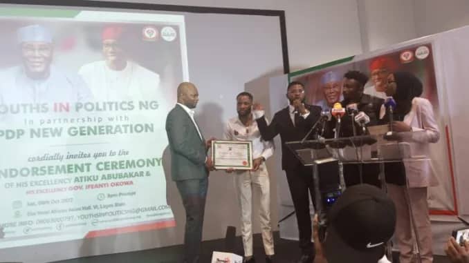 2023: Youths endorse Atiku, “Jandor”, “Banky W”, others in Lagos