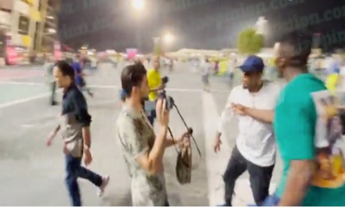 VIDEO: Eto’o attacks supporter in Qatar