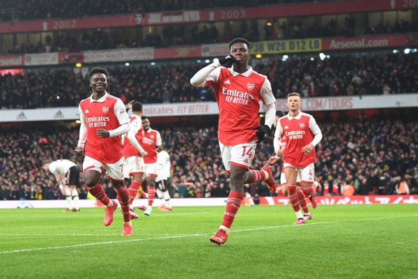 Breaking: Nketiah scores as Arsenal beat Man United 3-2