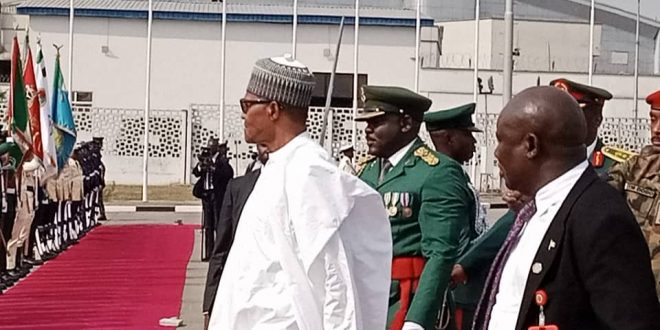 President Buhari arrives in Lagos for inauguration of Lekki Deep Seaport, other iconic projects