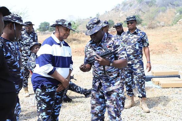 Improved Policing Strategies: IGP leads senior officers to range, inspects police animals on course