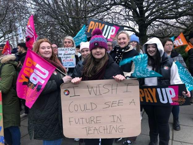 UK workers on strike as thousands protest, schools shut