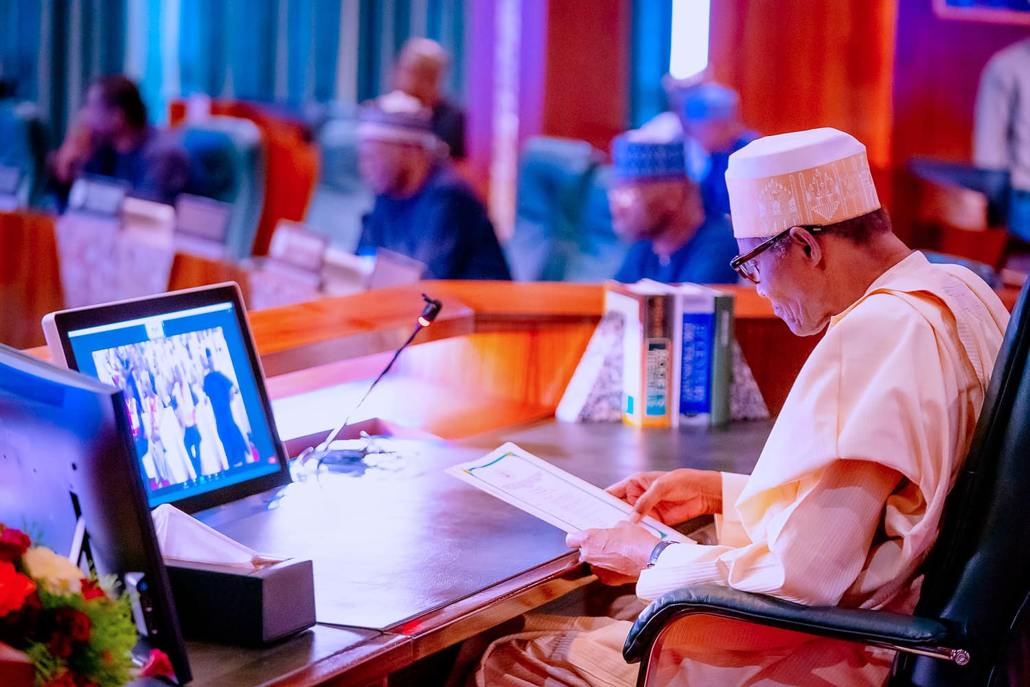 Just in: Buhari swears in Arase as PSC chairman; as five new CCB board members take oath