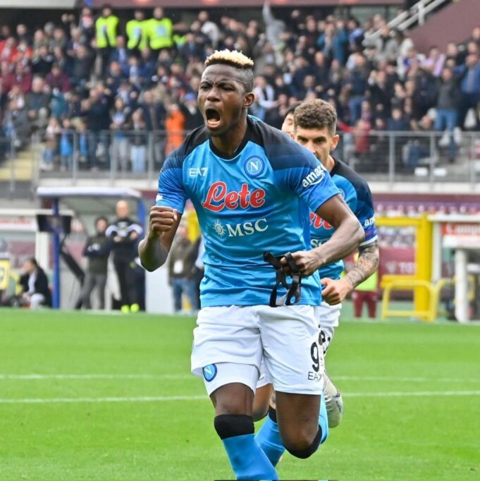 Oshimen nets double as Napoli thrash Torino 4-0 to move 21 points clear