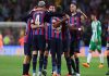 Barcelona thrash Betis at Camp Nou to stay ahead of rampant Real Madrid