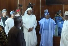 Buhari takes Tinubu on Aso Rock Villa tour