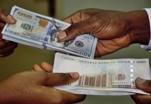 Again, naira drops against dollar by 0.14%