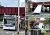 Ten in hospital as double decker bus loses roof after hitting railway bridge in Glasgow