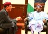 Tinubu hosts President Talon at the Presidential Villa