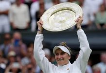 Vondrousova becomes first unseeded woman to win Wimbledon in Open era