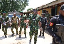 CoAS in forward operating base, Erena, Niger State motivates troops after encounter