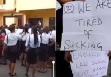 Video: Our Dean is a sexual predator, protesting Unical female law students allege