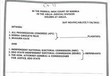 Edo Local Govt: APC, Edema, Imasuen ask Court to set aside September 2, Election