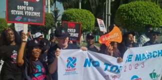 Schmale leads a road walk against SGBV on Abuja streets