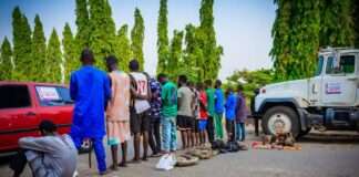 NSCDC parades 13 suspects for unlawful possession of explosives, illegal arms, ammunition