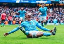 Premier League: Haaland’s double over Everton sends Man City to top