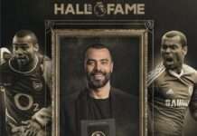 Ex-Chelsea defender, Ashley Cole, reacts after induction into Premier League Hall of Fame