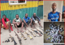 FCT police apprehend notorious armed robbery kingpin, four accomplices, recover exhibits