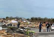 Residents begin going through the rubble after tornadoes hammer parts of Nebraska and Iowa in the US