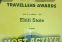 Ekiti State declared the most active Tourism State in Nigeria at Travellers Awards, Special Edition