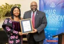U.S. Diplomatic Mission in Nigeria Confers “Woman of Courage” award on Ms. Priscilla Ikos Usiobaifo
