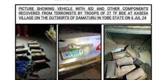 Nigerian Army troops thwart ISWAP terrorists’ attempt to sabotage electricity infrastructure in Yobe
