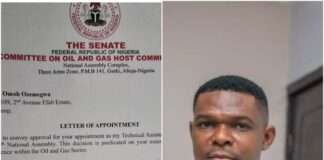 Jeffrey Omoh is appointed Technical Assistant (Oil & Gas) in NASS