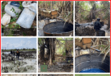 Operation DELTA SANITY: Navy intercepts boat, shuts down illegal refining sites in Bayelsa
